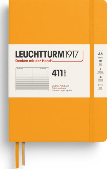 Rising Sun Medium (A5) Ruled Notebook Hardcover 411 Numbered Pages | Bookazine HK