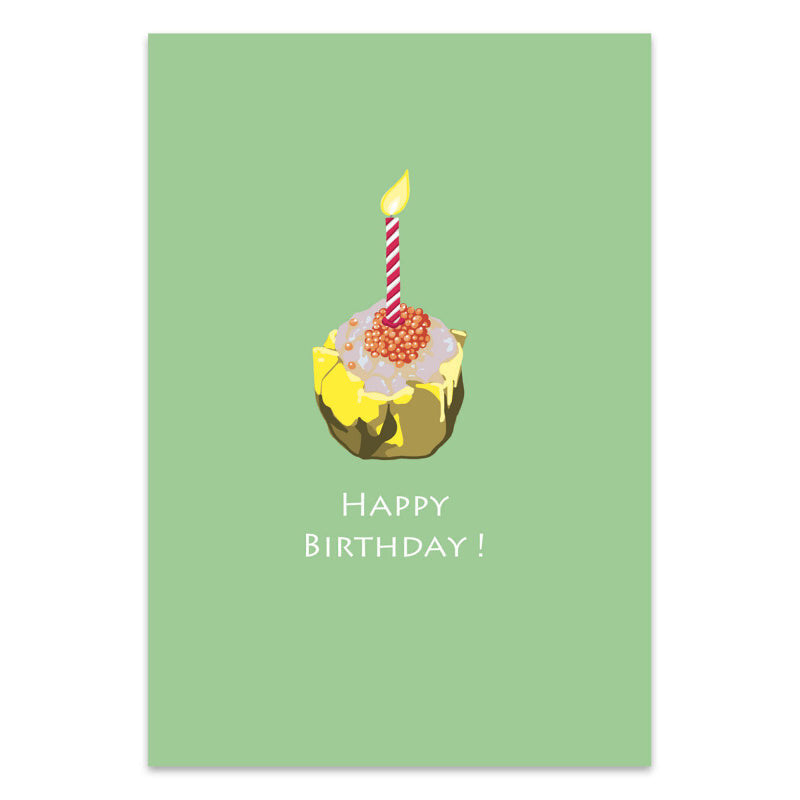 Happy Birthday Siu Mai &amp; Candle Green Greeting Card | Bookazine HK