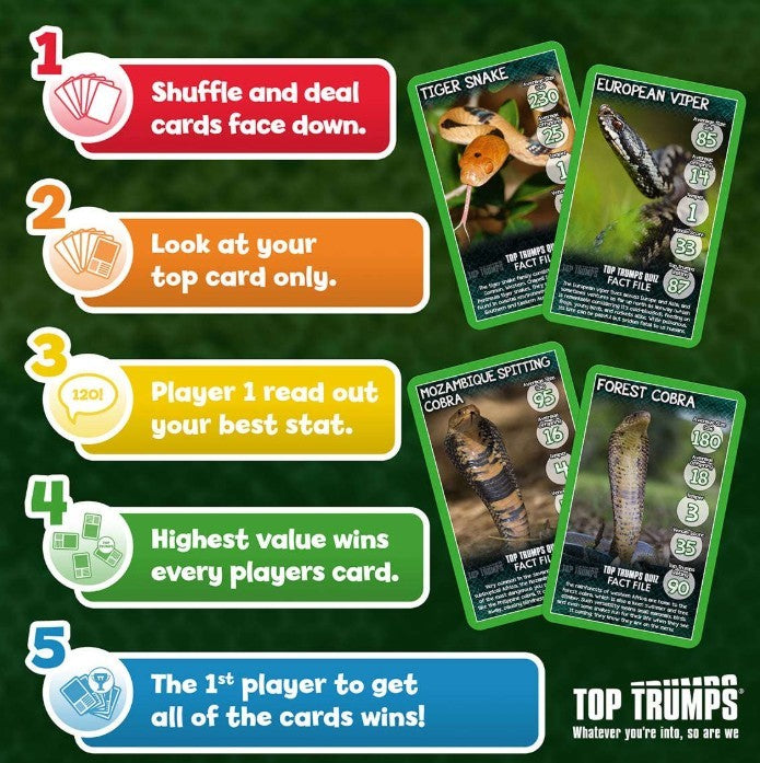 Snakes Top Trumps Card Game | Bookazine HK