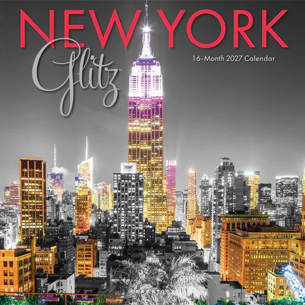 New York Glitz Wall Calendar 2027