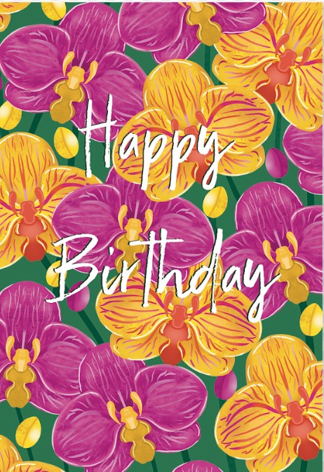 Happy Birthday Orchid Card | Bookazine HK