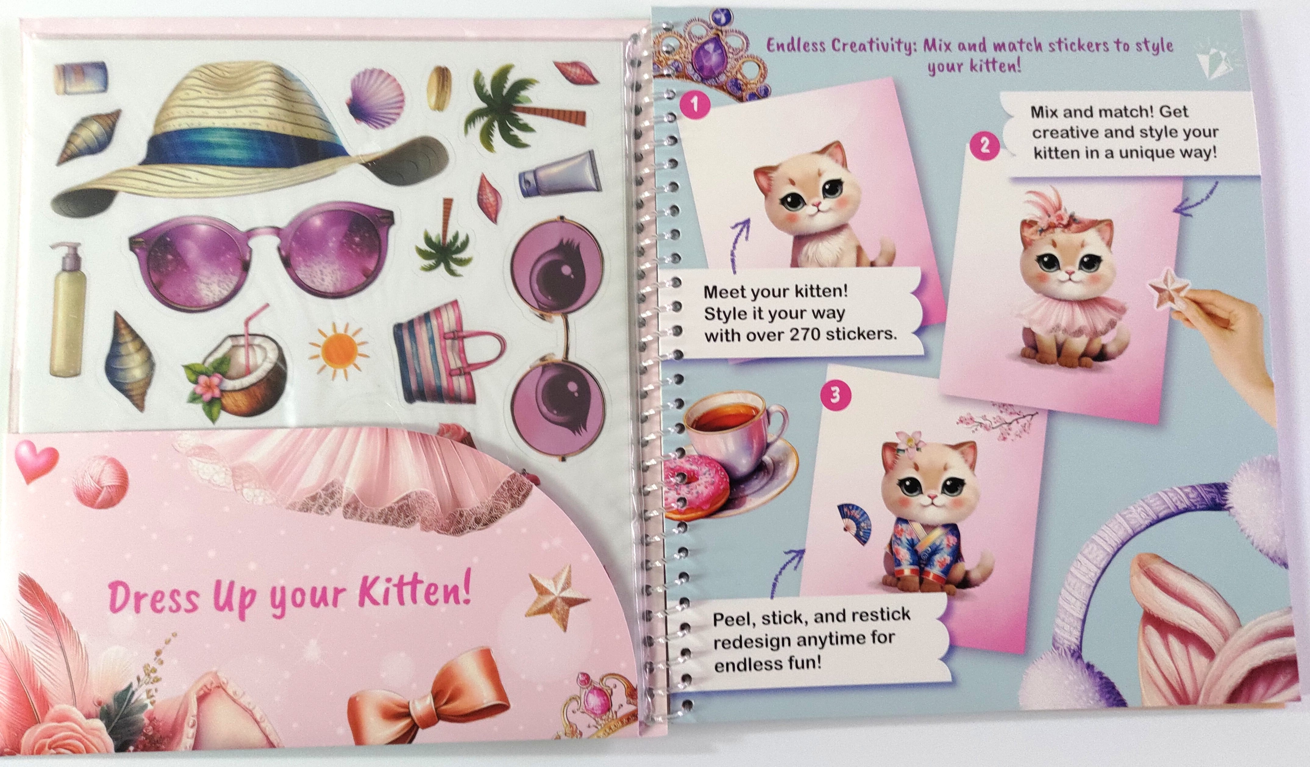 Sticker Book Dress-Up - Kitten | Bookazine HK