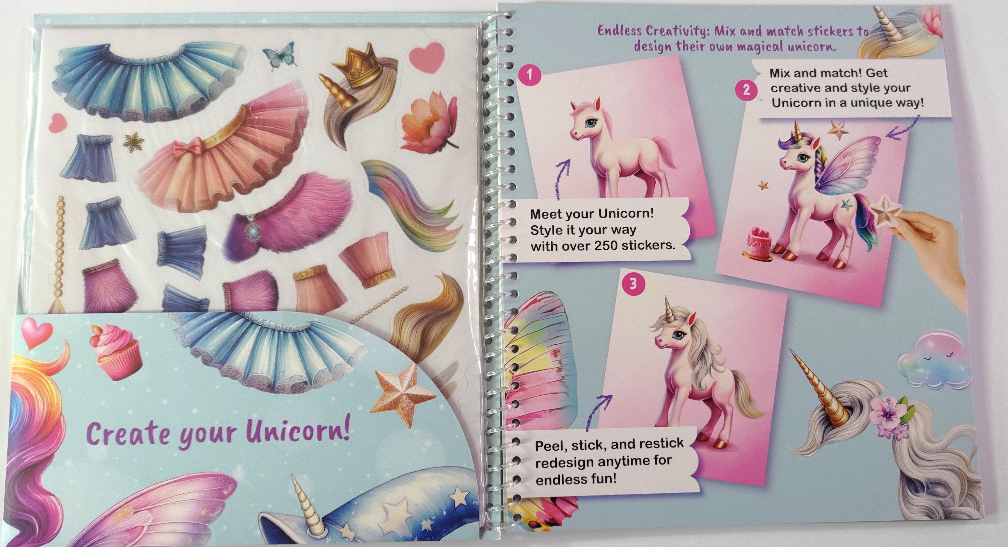 Sticker Book Dress-Up - Create Unicorn | Bookazine HK