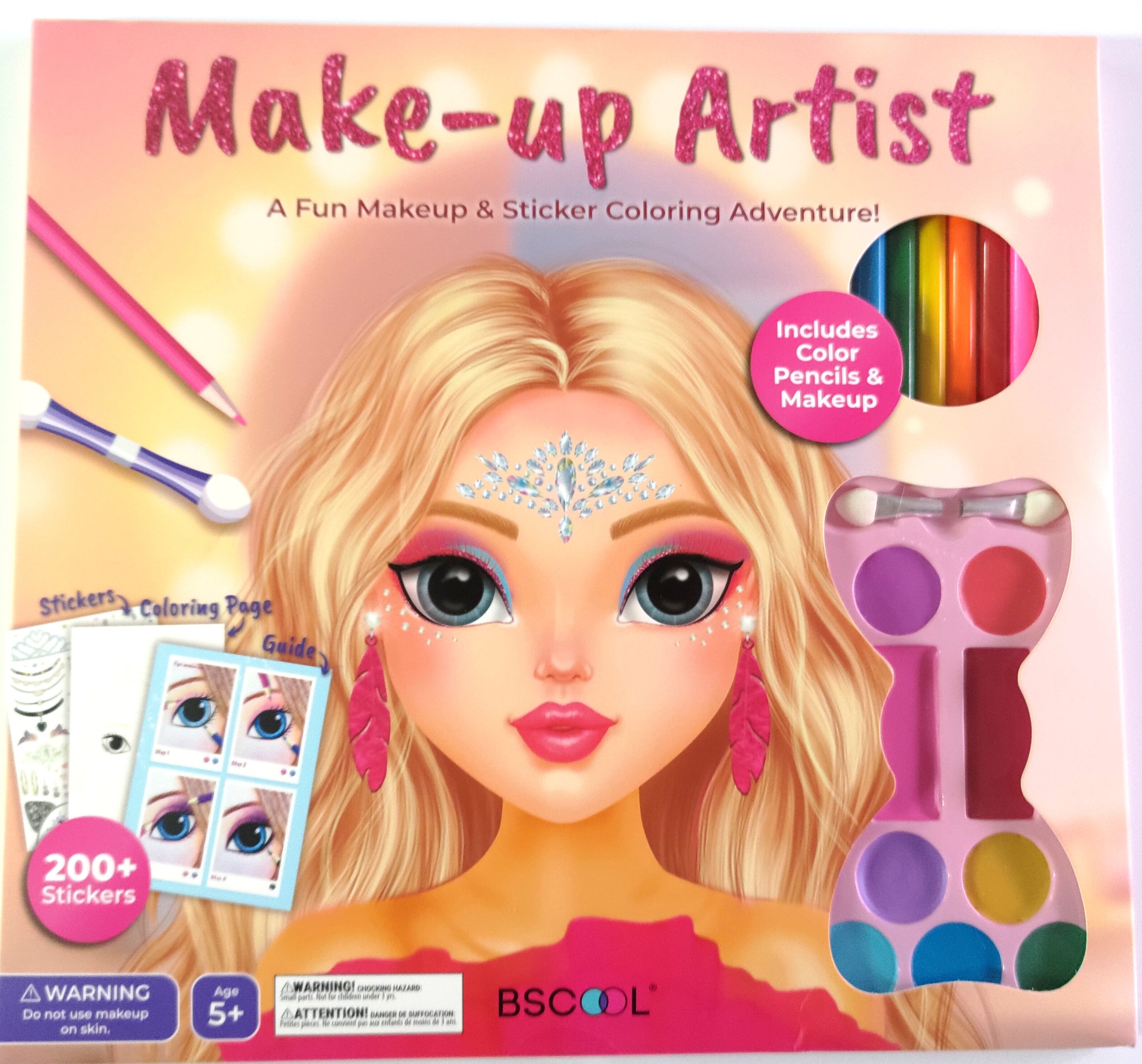 Sticker And Coloring Book - Make-Up Artist Kit | Bookazine HK
