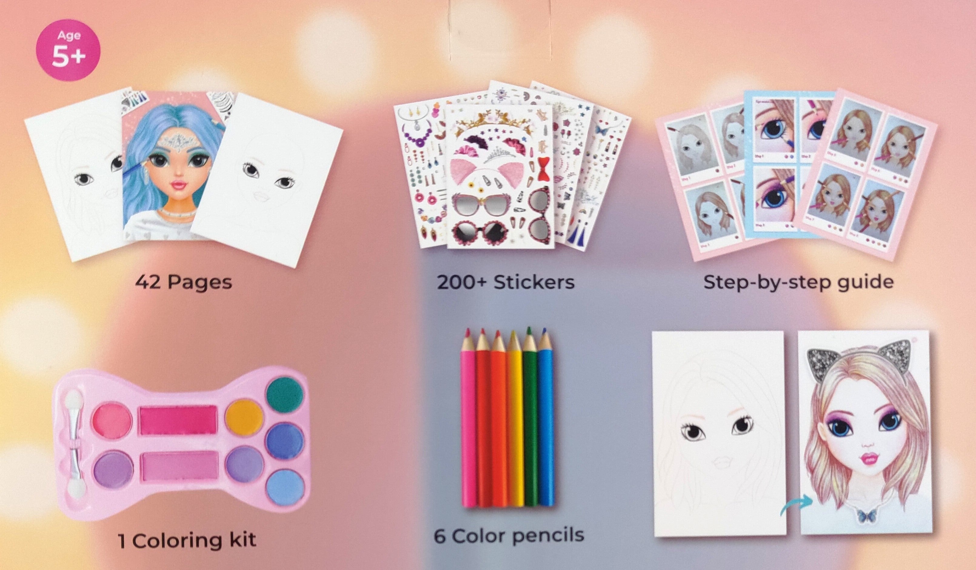 Sticker And Coloring Book - Make-Up Artist Kit | Bookazine HK