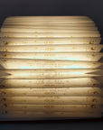 Butterfly Book Lamp - Black With Gold Print
