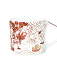 Hong Kong Willow Festive Mug Red & Gold