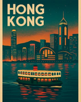 Vintage Poster Style Star Ferry Ceramic Fridge Magnet | Bookazine HK