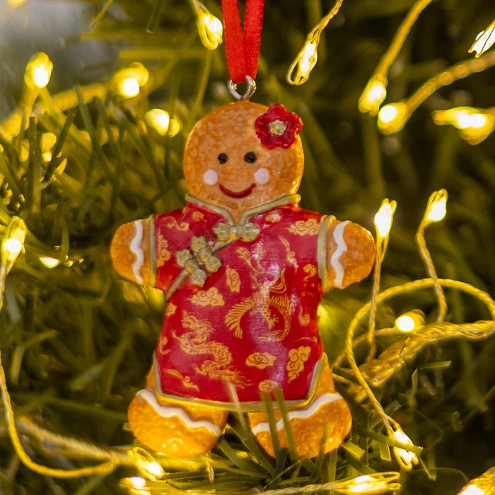Cheongsam Gingerbread Lady Ornament