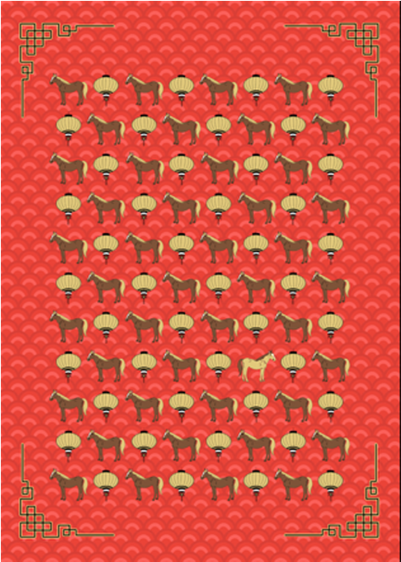 CNY Horse Tea Towel | Bookazine HK
