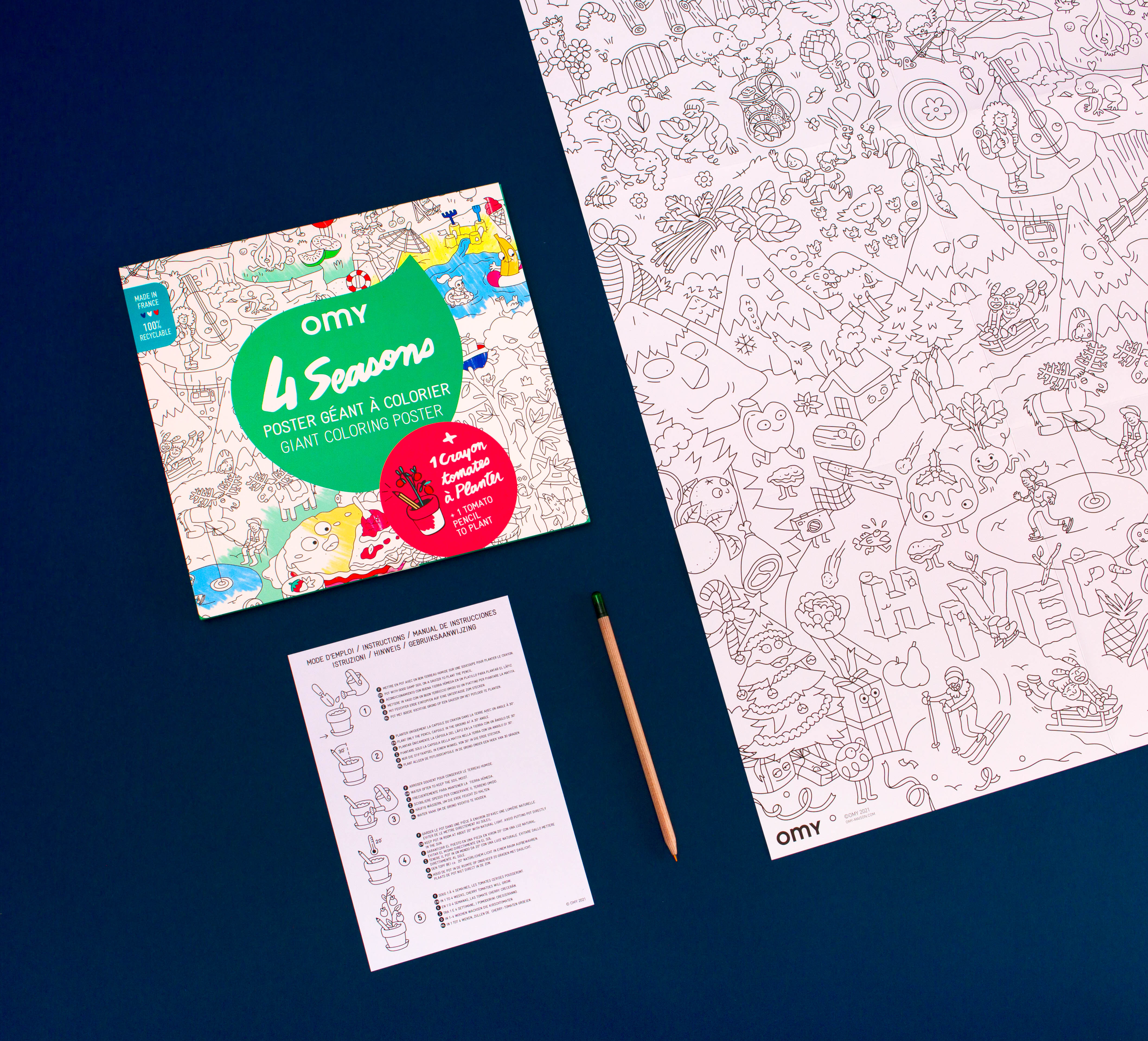 Giant Coloring Poster - 4 Seasons | Bookazine HK