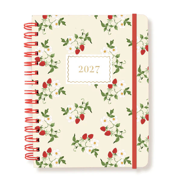 Strawberries Hardcover Spiral Planner 2027