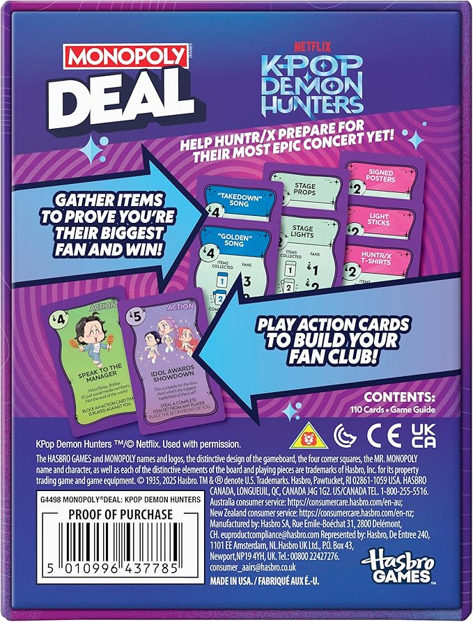 Monopoly Deal: KPop Demon Hunters Card Game | Bookazine HK