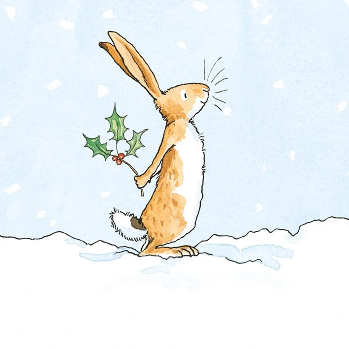 Hare And Holly Christmas Card - Pack of 8