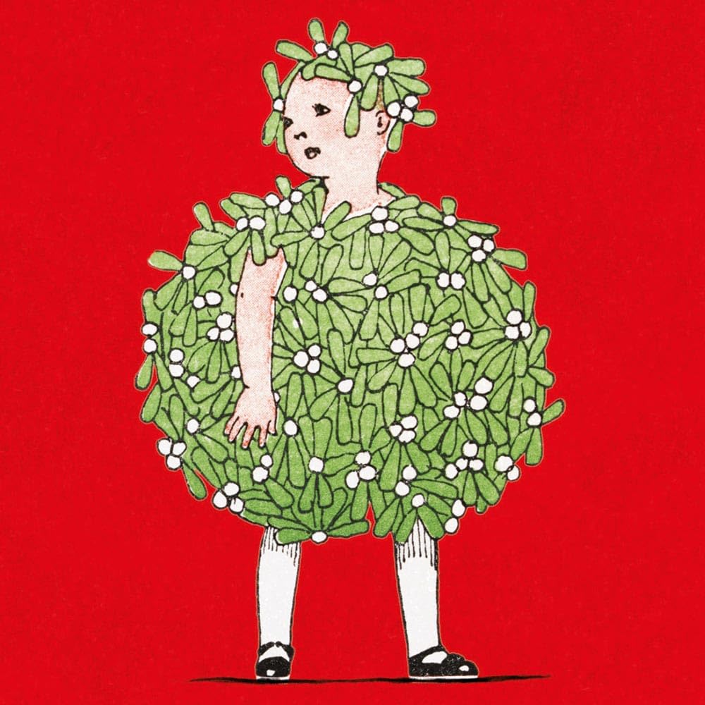 Mistletoe Girl Christmas Card - Pack of 8