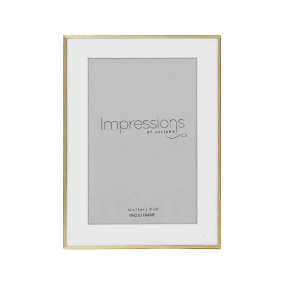  Brushed Brass Finish Photo Frame 4" x 6" | Bookazine HK