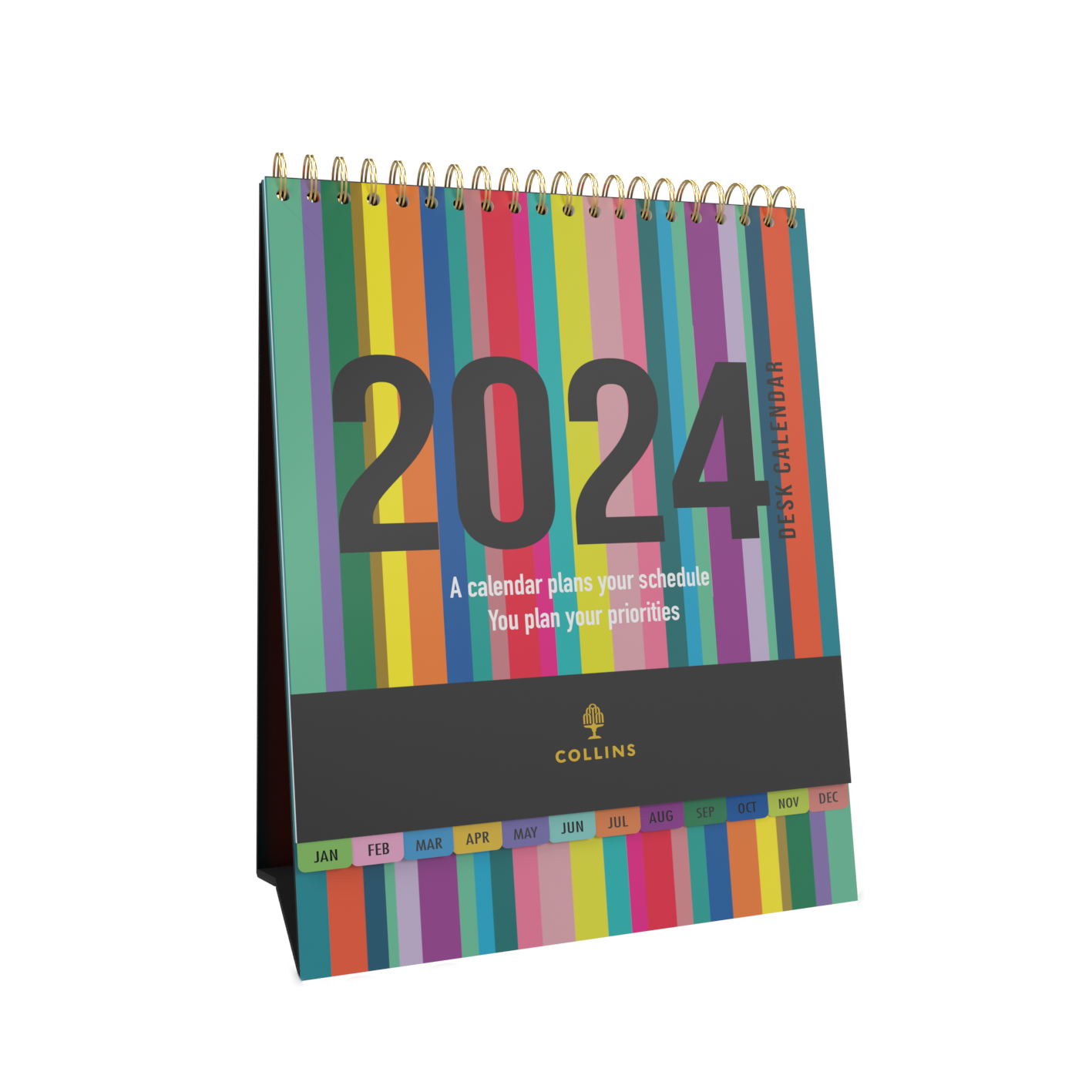 Collins Edge Rainbow Desktop 2024 Calendar