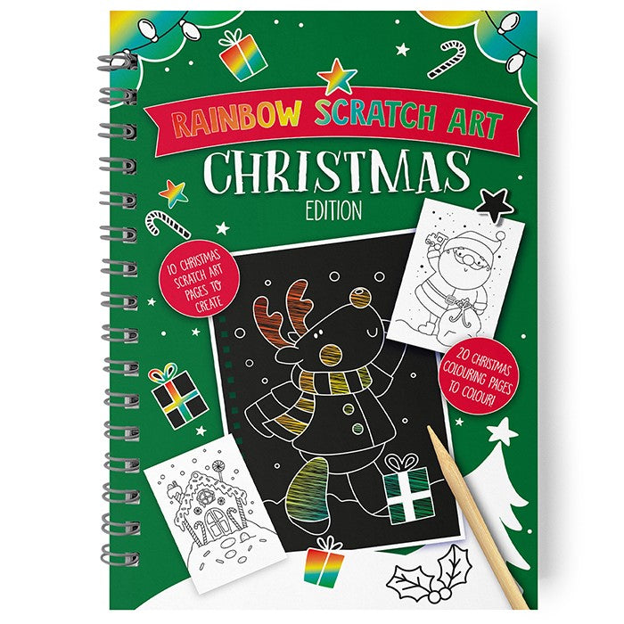 Rainbow Scratch Art - Christmas Edition