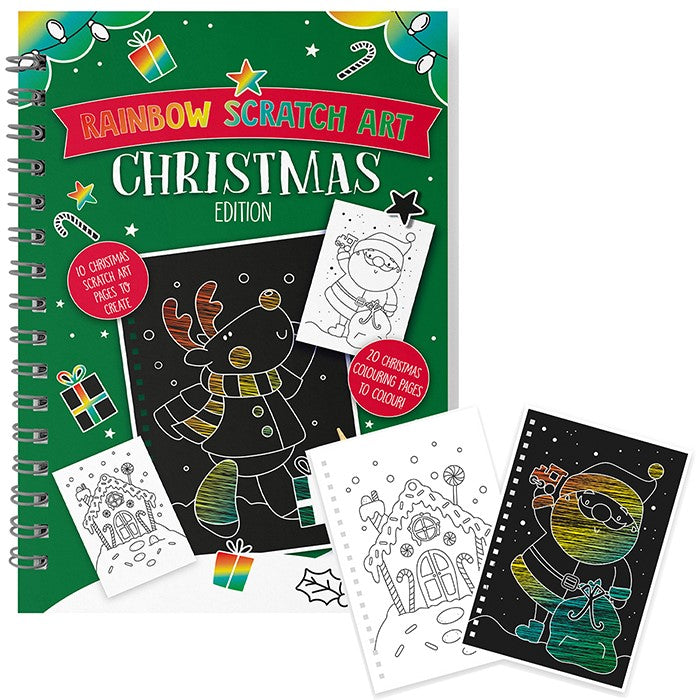 Rainbow Scratch Art - Christmas Edition