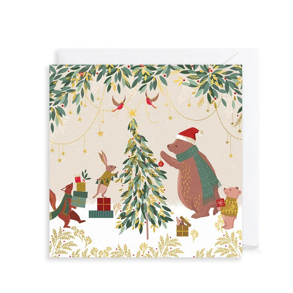 Tree Decorating - 8 Luxury Christmas Cards