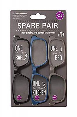 Easy Readers Spare Pair Reading Glasses (Black Blue Gray) 2.5 | Bookazine HK