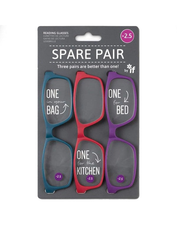 Easy Readers Spare Pair Reading Glasses (Green Red Purple) 2.5 | Bookazine HK
