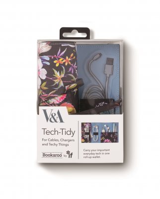 V&a Bookaroo Tech Tidy Kilburn Black Floral | Bookazine HK