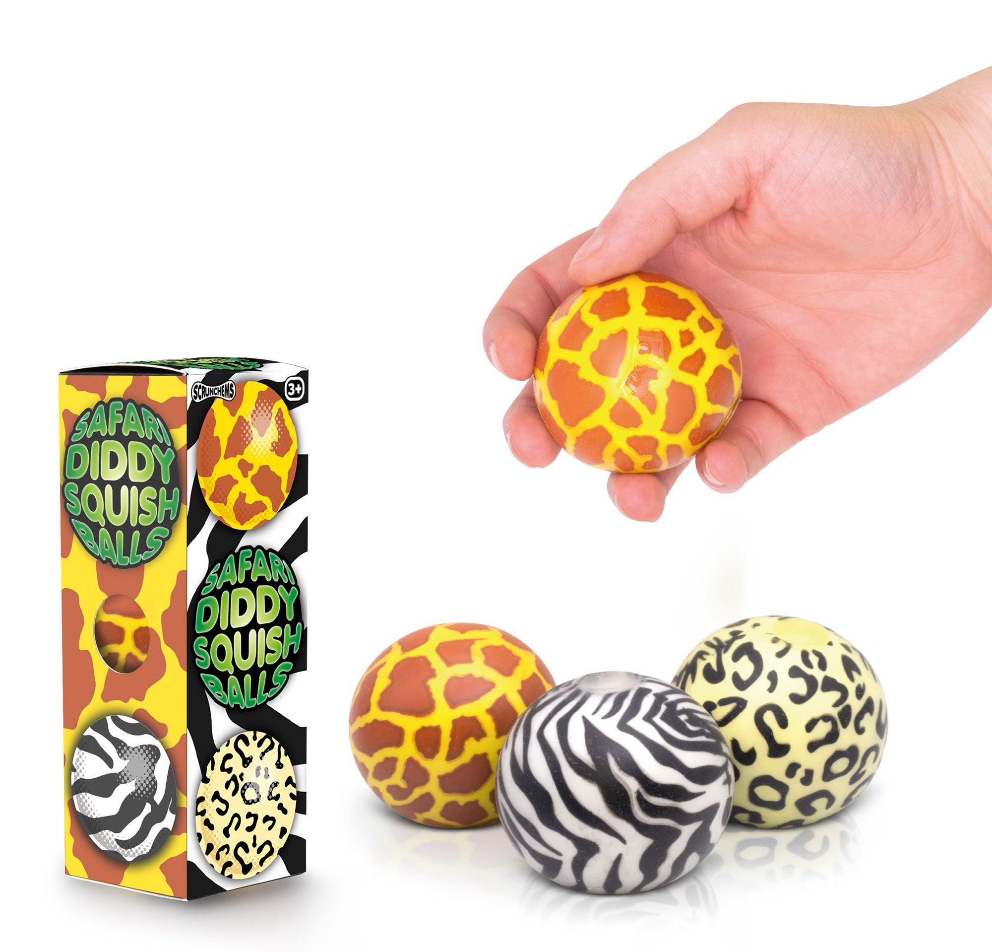 Scrunchems - Safari Diddy Squish Balls (3 Packs) | Bookazine HK