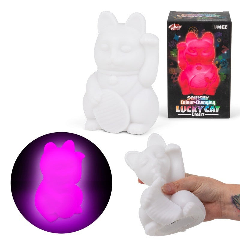 Lumez Squishy Colour Changing Lucky Cat Light | Bookazine HK