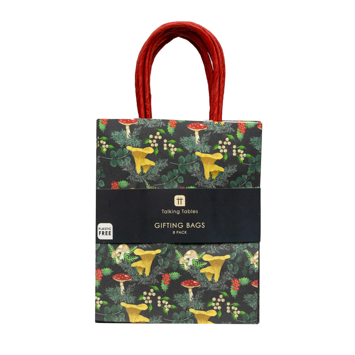 Christmas Woodland Forest Green Bag Pack of 8