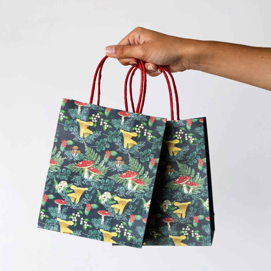 Christmas Woodland Forest Green Bag Pack of 8