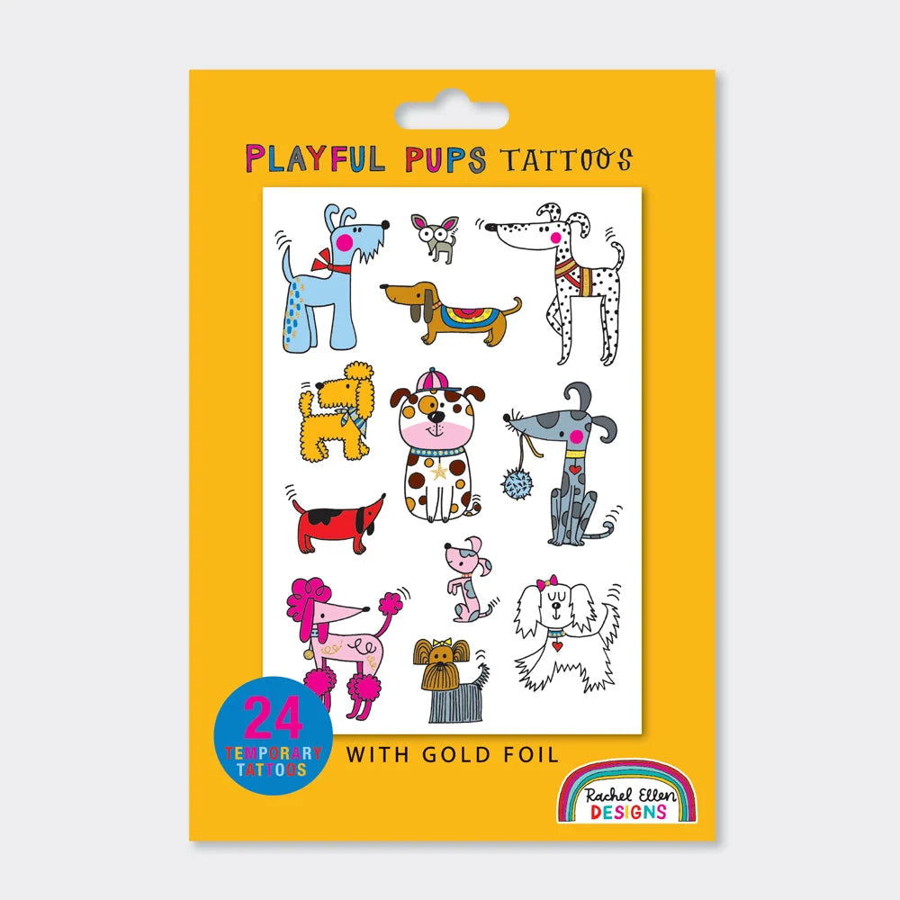 Children's 'Playful Pups' Dog Temporary Tattoos