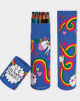 Tube of 24 Colouring Pencils - Unicorn & Rainbow