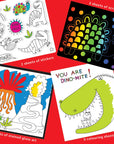 Activity Book with Scratch Art & Stickers - Dinosaur
