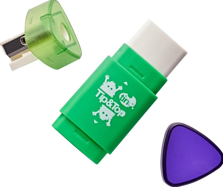 Tip N' Top Sharpener & Eraser - Green | Bookazine HK