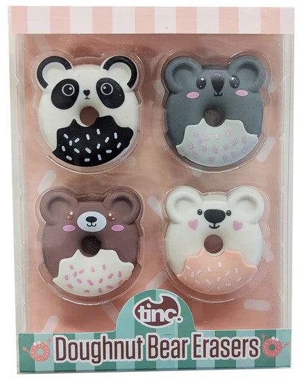 Doughnut Bear Erasers Set of 4 | Bookazine HK