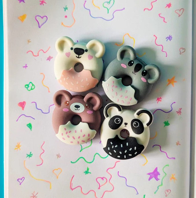 Doughnut Bear Erasers Set of 4 | Bookazine HK