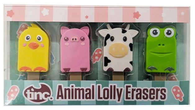 Animal Lolly Erasers Set of 4 | Bookazine HK