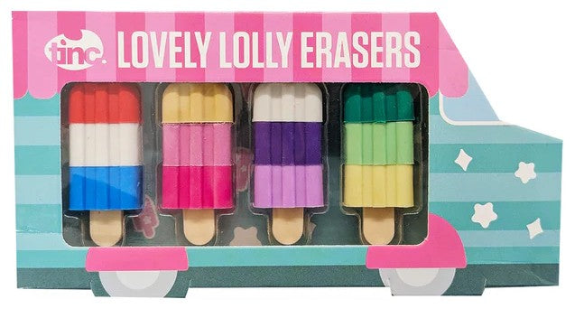 Stripe Icelolly Erasers Set of 4 | Bookazine HK