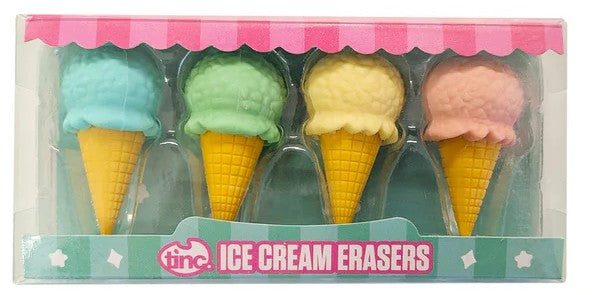 Pastel Ice Cream Erasers Set of 4 | Bookazine HK