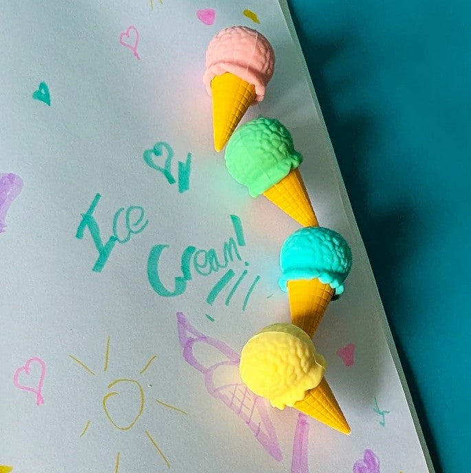 Pastel Ice Cream Erasers Set of 4 | Bookazine HK