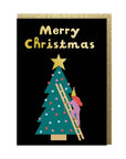 Melanie Johnsson Pink Foliage Happy Christmas Cards - Pack of 9