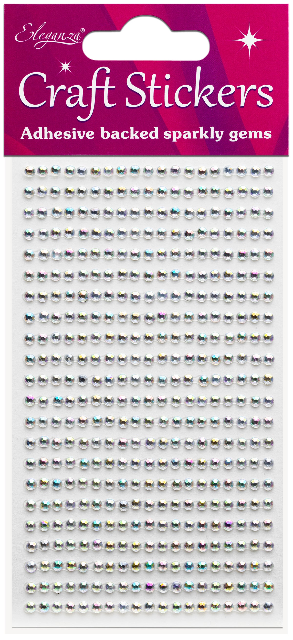 Iridescent Gems Craft Sticker 3mm x 418pcs