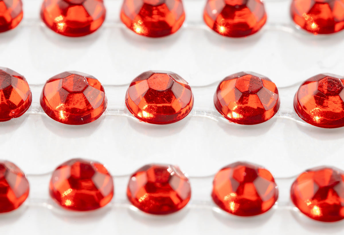 Red Gems Craft Stickers 3mm x 418pcs