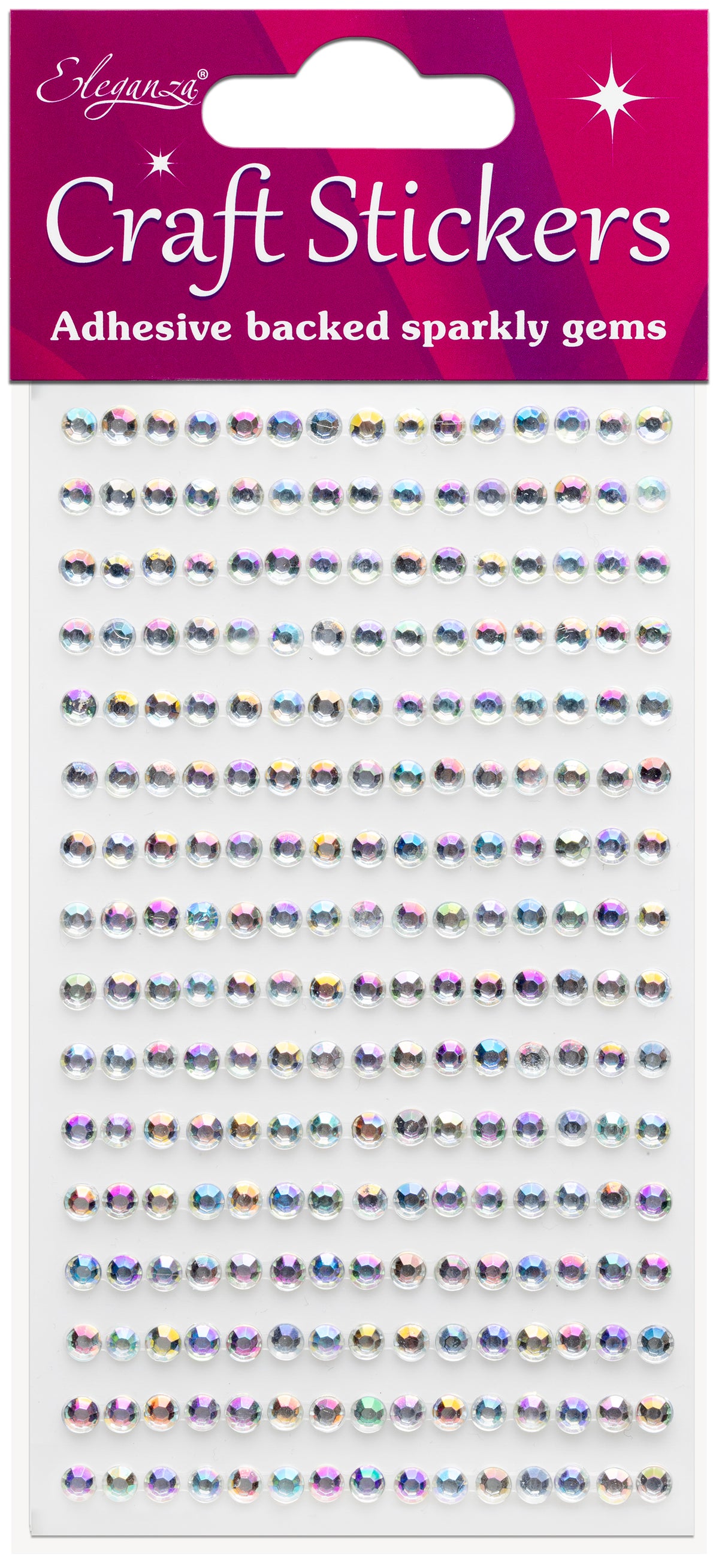 Iridescent Gems Craft Sticker 4mm x 240pcs