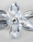 Clear/Silver Large Flower Gems Craft Sticker 20pcs