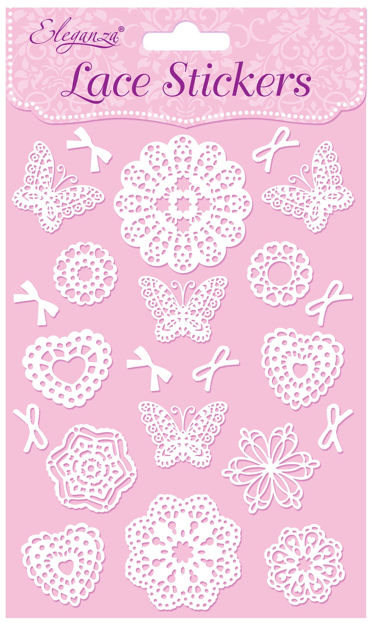 White Lace Pattern Stickers