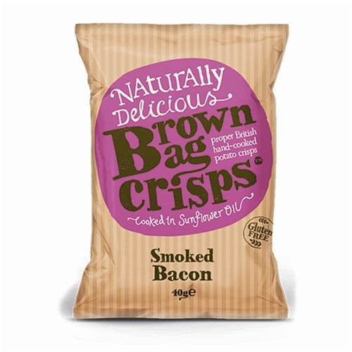 Brown Bag Smoked Bacon Crisps 40G