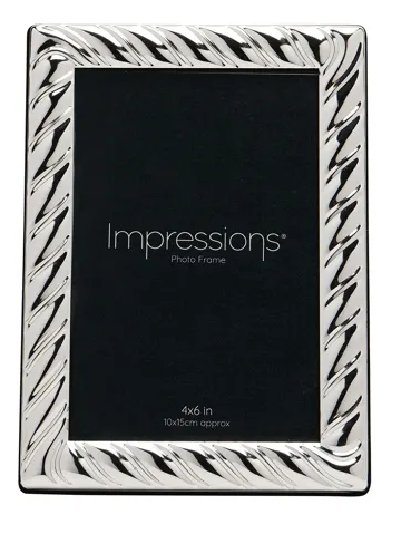 Silver Plated Swirl Textured Photo Frame 4" x 6" | Bookazine HK
