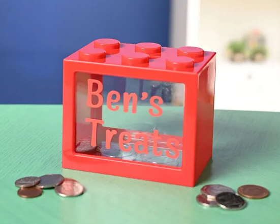 Bank Blox Red Personalisable Money Box | Bookazine HK